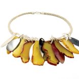 Naszyjnik ze srebra i bursztynu. Projekt i wykonanie - Marcin Zaremski.