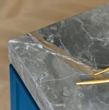 jaki blat do niebieskich szafek kuchennych