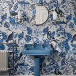 niebieska umywalka do łazienki