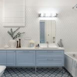 niebieskie szafki do łazienki