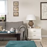 Nietypowy kolor przewodni to ryzyko - jeden źle dobrany akcent może zepsuć cały efekt. Beże okazały sie bezpiecznym tłem.