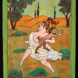 Nimfa porywa satyra z serii Żarty antyczne .