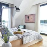 nowoczesna sypialnia na poddaszu