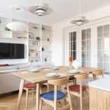 salon z jadalnią w nowoczesnym stylu skandynawskim