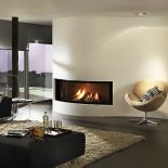 Nowoczesny (na środku pokoju) Stil Kamin 75/90 Tunnel i Ferrari, kominki kozłowski