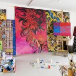 Olga Wolniak- atelier artysty. Malowane kobierce Olgi Wolniak