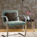 Oryginalny pomysł - nowoczesne chromowane krzesło obito flokowaną tkaniną Colombina Visto. CHRISTIAN FISCHBACHER