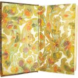 Ozdobna wklejka do książki zrobiona z papieru brokatowego, XVIII w., zbiory Biblioteki Elbląskiej, sygn. 94902