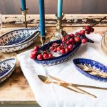 Świąteczna aranżacja z ceramiką, Manufaktura Bolesławiec