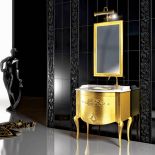 Pałacowa komoda nie tylko do salonu - tutaj jako umywalkowa szafka. Kolekcja Valentina. CARSENIT