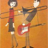 Pan przygrywa pani na puzonie, a jak trzeba będzie, to i na elektrycznej gitarze, czyli jazzman i bigbitowiec w