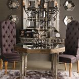 Pikowane krzesła w stylu glamour