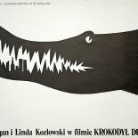 Plakat Mieczysława Wasilewskiego do filmu Krokodyl Dundee II , 1988 r. (Po 2001 roku zyskał nowy wymiar dzięki wieżom World
