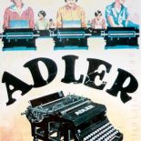 Plakat reklamujący niemiecką maszynę marki Adler, kolekcja Wojciecha Mszycy