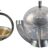 Plater srebrny na miedzi, w stylu art d?co, fabryka Braci Henneberg, Warszawa, ok. 1937 r., cs 800 zł, REMPEX.