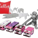 Poducha od Karin Mannerstal, papierowe zoo to nowość włoskiej firmy Magis, świat z tektury: samochody,