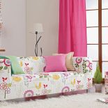 Pokrycia z tkanin New Folk. DEKORIA. Kolorowe kanapy