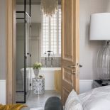 polski dwór aranżacja sypialni z łazienką