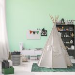 zielono biały pokój dla dziecka