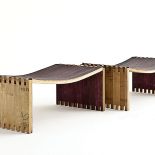 Pomysłowe siedziska z desek, które były beczką do leżakowania wina. SAN PATRIGNANO