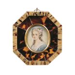 Miniatura w onyksowej ramce, XVIII w.