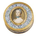 Bombonierka z wizerunkiem Zofii Filipy Burbon, ok. 1750 r.