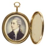 Medalion z lusterkiem i portretem sir Johna Belschesa Wisharta, II poł. XVIII w.