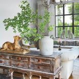 postarzane dekoracje w salonie