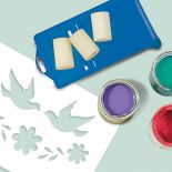 Potrzebne materiały. Gołąbki do malowania - szablon