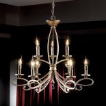 Pozłacana Lucena, z żarówkami imitującymi promień świecy, LAMPY.PL