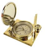 Pozłacany kompas magnetyczny, Breithaupt Sohn Cassel, ok. 1850 r.