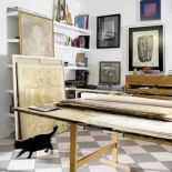 Pracownia oraz dzieła. Atelier w stylu vintage