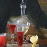 Koktajl z szampanem i granatem. Romantyczna kolacja dla dwojga: dania z owocem granatu