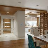 Przesuwane drzwi i dekoracyjne przepierzenia to sposób na oddzielenie kuchni od salonu