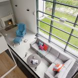 Przeszklone ściany powodują, że nawet w pochmurne dni jest jasno.