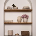 przytulna łazienka biała z drewnem