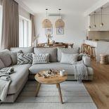 przytulne wnętrza w bieli beżach i drewnie