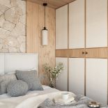 sypialnia w przytulnym górskim stylu