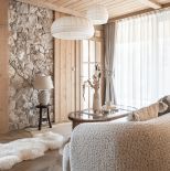 kamienna ściana w salonie