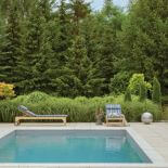 domek gościnny z basenem wśród zieleni