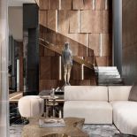 nowoczesny przytulny salon glamour