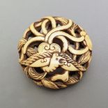 Ptak Ho-o , kość słoniowa, XIX w. Japońskie Nestsuke