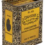 Puszka na herbatę ze znakiem firmowym J. Grossego herbata z rączką , początek XX W., Muzeum Historyczne Miasta Krakowa, fot.