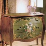 Ręcznie malowana komoda z buku od Andrea Fanfani. Długość - 100 cm. ORIGINE ITALIA