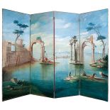 Ręcznie malowany czteroskrzydłowy, lata 30. XX w.