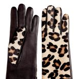 Rękawiczki w lamparcie cętki. Rękawiczki