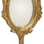 Rokokowe lusterko ze złoconego brązu, ok. 1900 r.