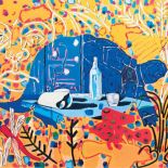 Ryszard Grzyb Samotna martwa natura - Artaud - smutek cierpiących przedmiotów. (Pracownia artysty) , 1999 r.