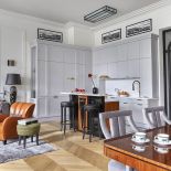 salon z kuchnią styl art deco