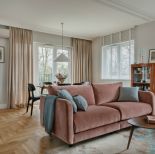 salon błękit i pudrowy róż